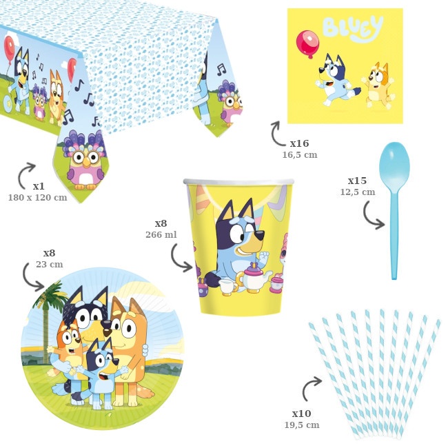 Pack Festa Bluey - 8 pessoas por 14,75 €