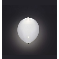 Balões de látex de 25 cm com luz led branca - 5 unid.