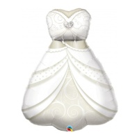 Balão vestido de noiva silhueta XL 97 cm - Qualatex