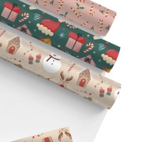 Papel de embrulho de Natal 5,00 x 0,70 m - 1 unidade