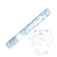 Canhão de confettis borboleta branca - 40 cm
