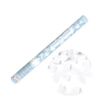 Canhão de confettis borboleta branca - 60 cm