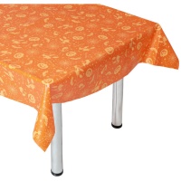 Toalha de mesa de abóbora laranja 1,32 x 1,17 m