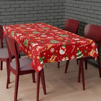 Toalha de mesa com renas 2,74 x 1,37 cm