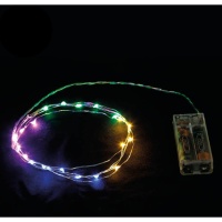 Guirlanda de cordões luminosos multicoloridos de 1,5 m - 15 leds