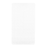 Tapete de duche antiderrapante axadrezado branco de 67,7 x 38,5 cm.