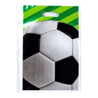 Saco de bombons de futebol verde 25 x 16,5 cm - 10 unid.