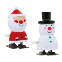 Pai Natal ou boneco de neve ambulante 8 cm - 1 peça