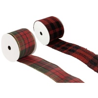 Fita de Natal tartan 2,70 m - 1 peça