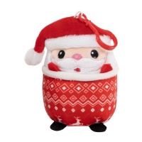 Pai Natal de peluche de 10 cm