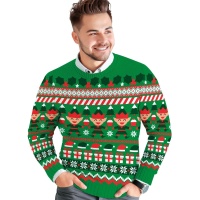 Camisola de Natal Elf para homem