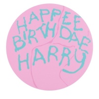 Happee Birthdae Harry 20cm bolacha comestível