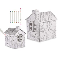 Casa para colorir com marcadores 68,5 x 54 x 43 cm