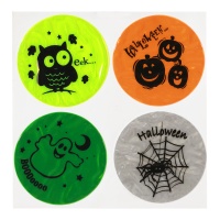 Autocolantes reflectores Halloween para janelas 10 cm - 4 unidades