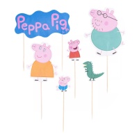 Peppa Pig Cake Toppers - 12 unid.