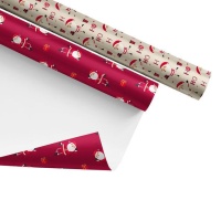 Papel de embrulho Pai Natal 5,00 x 0,70 m - 1 unidade