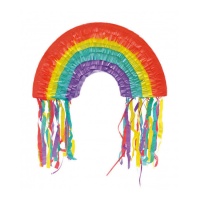 Piñata 3D multicolorida arco-íris 45 x 25 x 10 cm