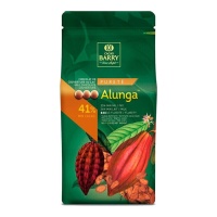 Alunga chocolate de leite com pedaços de chocolate de leite 41% 1 kg - Cacao Barry