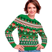 Camisola Elf de Natal para mulher