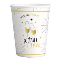 Copos de Ano Novo Chin Chin 266 ml - 6 unidades