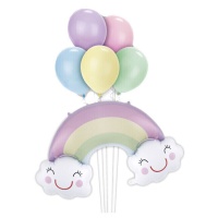 Balão Arco-Íris Pastel - 6 unidades