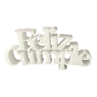 Figura em cortiça com a frase Feliz Aniversário 22,5 x 11 cm