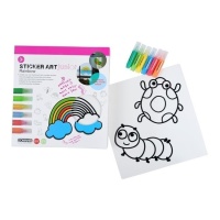 Arte com autocolantes do Junior 3D Rainbow