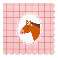 Guardanapos Vintage Horse 16,5 x 16,5 cm - 12 unid.