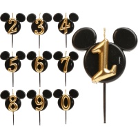 Vela com orelhas do Mickey Mouse 8,5 cm - 1 peça