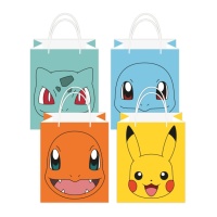 Sacos de papel Pokemon 21,5 x 13 cm - 8 unid.