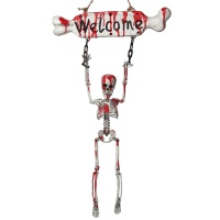 Pendente decorativo esqueleto Welcome 66 x 38 cm