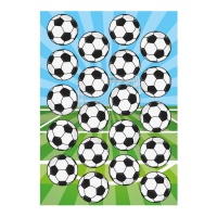 Bolachas de futebol comestíveis 3,4 cm - Dekora - 20 unidades