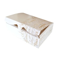 Caixa de biscoitos com desenho de letras 22 x 16,3 x 6,3 cm - Pastkolor