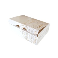Caixa de biscoitos com desenho de letras 18,2 x 13,5 x 5,4 cm - Pastkolor