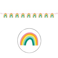 Grinalda arco-íris pastel 2,5 m