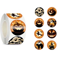 Autocolantes Halloween em rolo - 200 pcs.