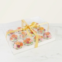 Caixa para cupcakes transparente com fita 34 x 27 x 10 cm - PME