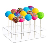 Suporte para cake pop transparente com 20 cavidades - Pastkolor - 2 unid.