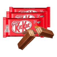 KitKat de chocolate com bolacha - Nestlé - 3 unidades