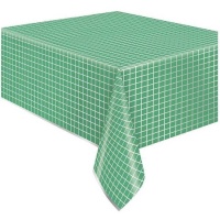 Toalha de mesa de piquenique metalizada verde 1,37 x 2,13 m