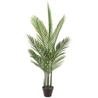 Planta artificial de palmeira longleaf com vaso preto 1,20 m