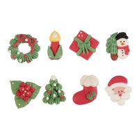 Desenhos de Natal figuras de açúcar 3,5 x 3 cm - Dekora - 48 unid.