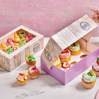 Caixa para 6 cupcakes ou 15 mini cupcakes 24 x 16 x 8 cm - FunCakes - 3 unidades