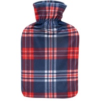 Garrafa de água quente axadrezada tartan de 1,7 L