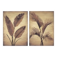 Tela Warm leaves 50 x 70 cm - DCasa - 1 unidade