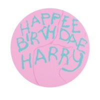 Happee Birthdae Harry 15cm bolacha comestível