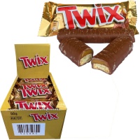 Twix de chocolate de leite e caramelo - 25 unidades