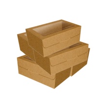 Caixa de biscoitos kraft 19,5 x 11 x 7,5 cm - Pastkolor - 5 unid.