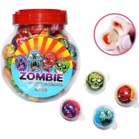 Goma Zombies com gelatina 18 gr - 30 unidades