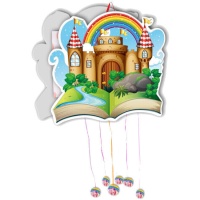 Pinhata Castelo Arco-Íris num livro